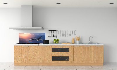 Glazen achterwand keuken Vliegtuig