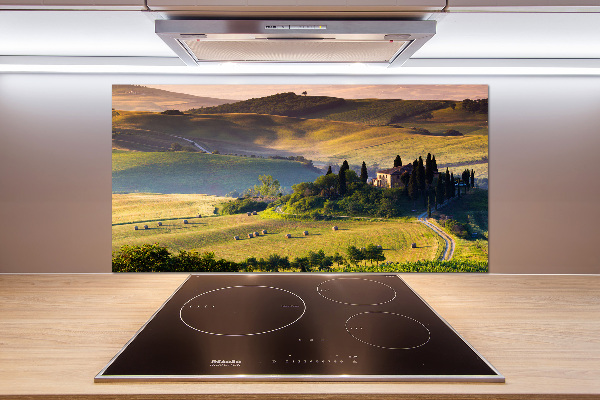 Glazen achterwand keuken Toscane, Italië