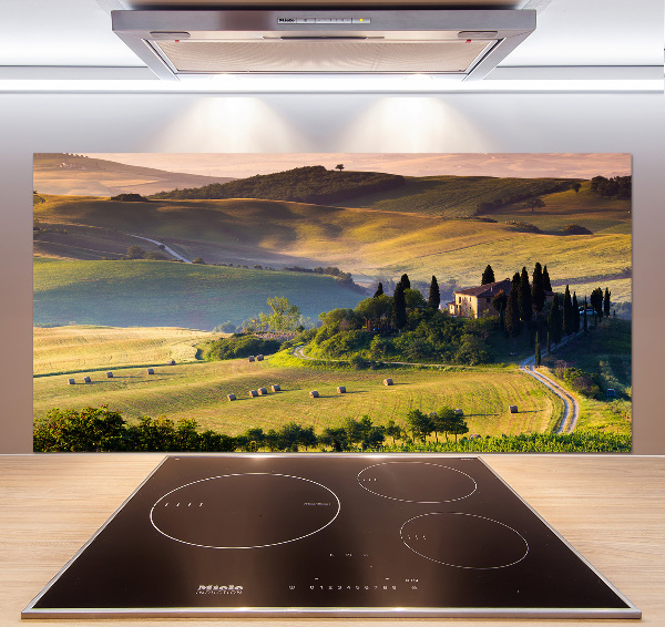 Glazen achterwand keuken Toscane, Italië