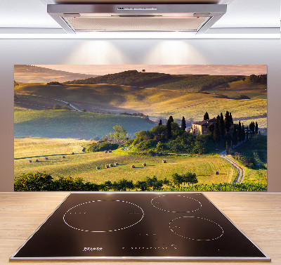 Glazen achterwand keuken Toscane, Italië