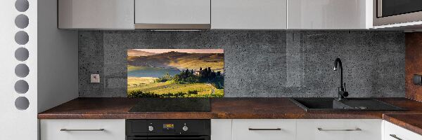 Glazen achterwand keuken Toscane, Italië