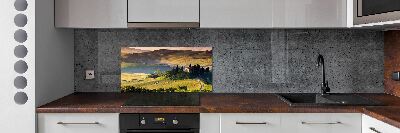Glazen achterwand keuken Toscane, Italië