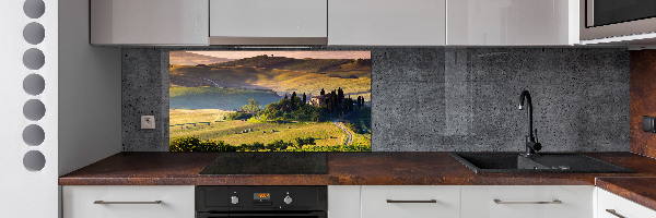 Glazen achterwand keuken Toscane, Italië
