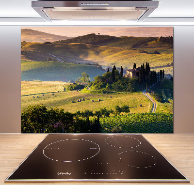 Glazen achterwand keuken Toscane, Italië