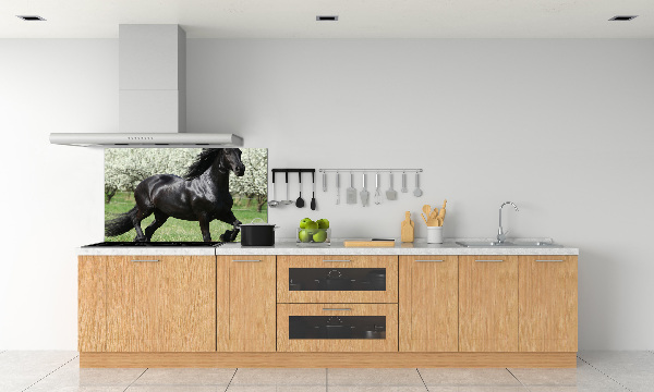 Keuken achterwand Zwarte paardenbloemen