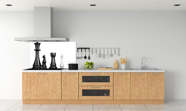 Glazen achterwand keuken Schaakstuk