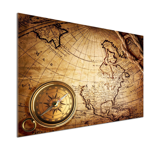 Spatplaat keuken Kompas op de kaart