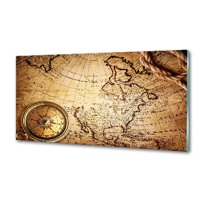 Spatplaat keuken Kompas op de kaart