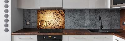 Spatplaat keuken Kompas op de kaart