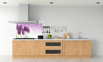 Keuken achterwand Paarse tulpen