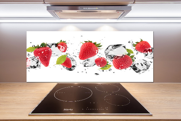 Spatplaat keuken Aardbeien en water