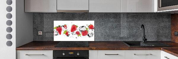 Spatplaat keuken Aardbeien en water