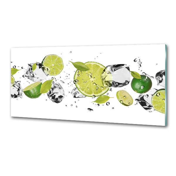 Glazen achterwand keuken Kalk en water