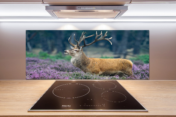 Spatscherm keuken Hert tussen de lavendel