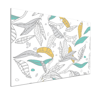 Spatscherm keuken Kleurrijke bladeren