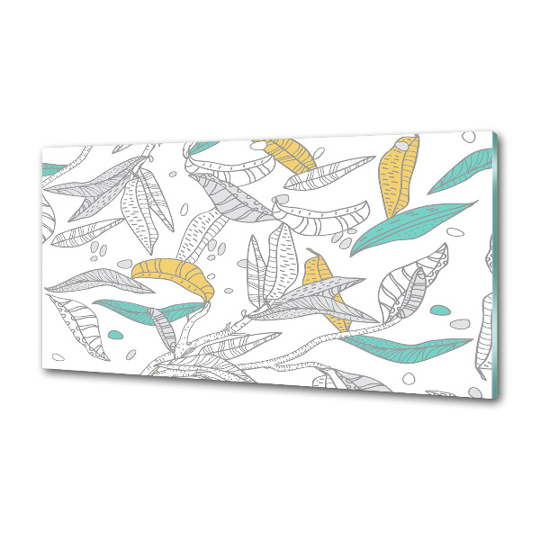 Spatscherm keuken Kleurrijke bladeren