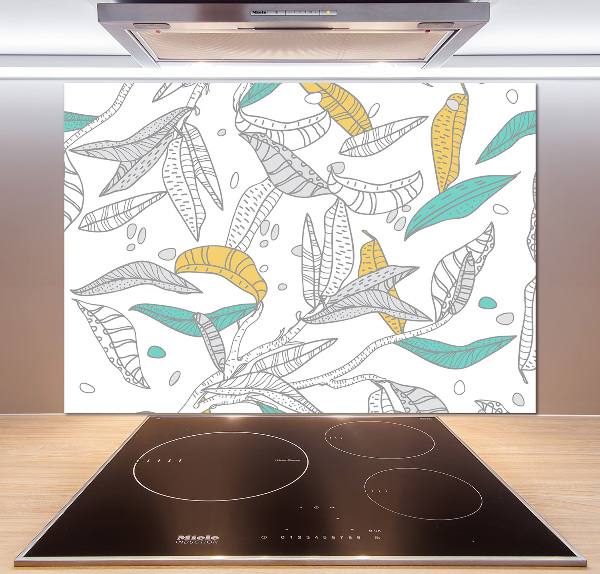 Spatscherm keuken Kleurrijke bladeren