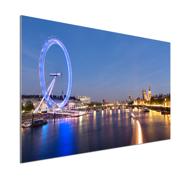 Glazen achterwand keuken London Eye Londen