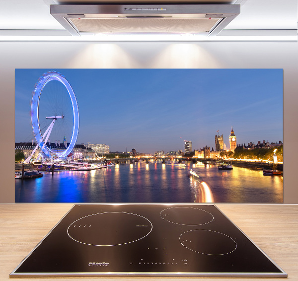 Glazen achterwand keuken London Eye Londen