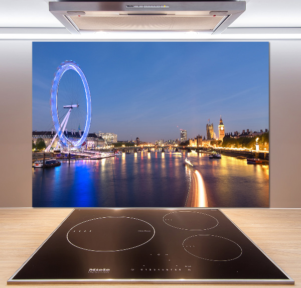 Glazen achterwand keuken London Eye Londen