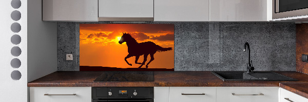 Spatplaat keuken Paardenzonsondergang