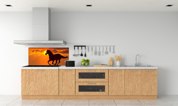 Spatplaat keuken Paardenzonsondergang