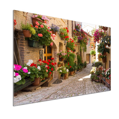 Achterwand keuken Een charmante straat