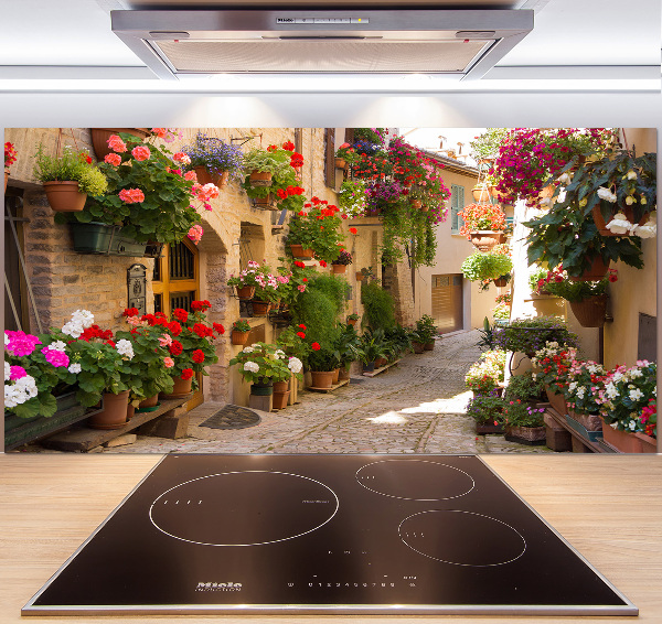 Achterwand keuken Een charmante straat