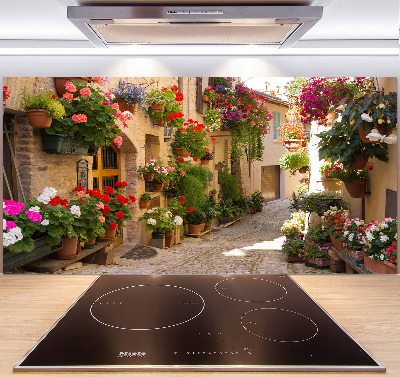 Achterwand keuken Een charmante straat