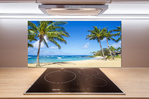 Glazen achterwand keuken Tropisch strand