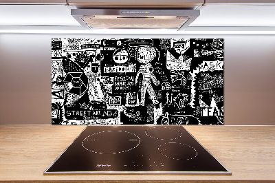 Spatplaat keuken Graffiti