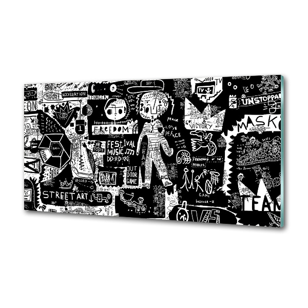 Spatplaat keuken Graffiti