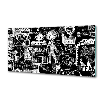 Spatplaat keuken Graffiti