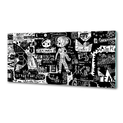 Spatplaat keuken Graffiti