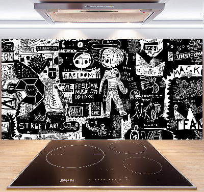 Spatplaat keuken Graffiti