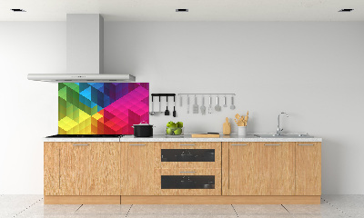 Spatscherm keuken Geometrische achtergrond