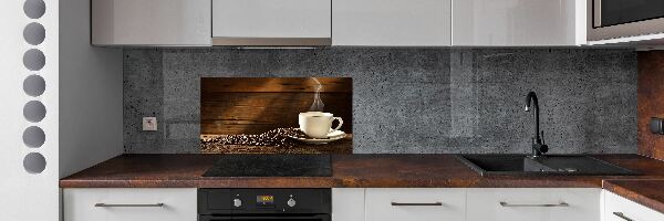 Spatscherm keuken Een kopje koffie