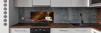 Spatscherm keuken Een kopje koffie