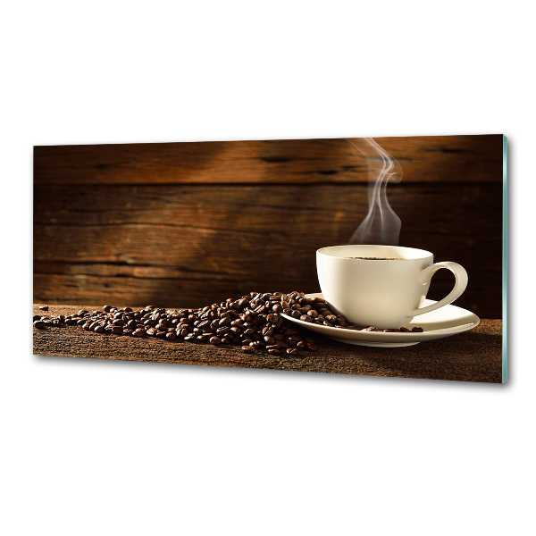 Spatscherm keuken Een kopje koffie