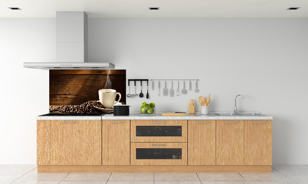 Spatscherm keuken Een kopje koffie