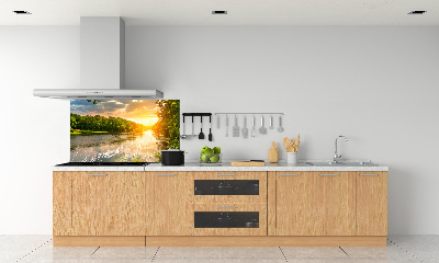 Achterwand keuken Schemering op de rivier