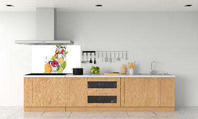 Glazen achterwand keuken Fruit met ijs