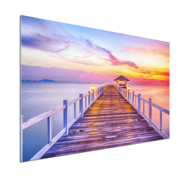 Spatscherm keuken Houten steiger