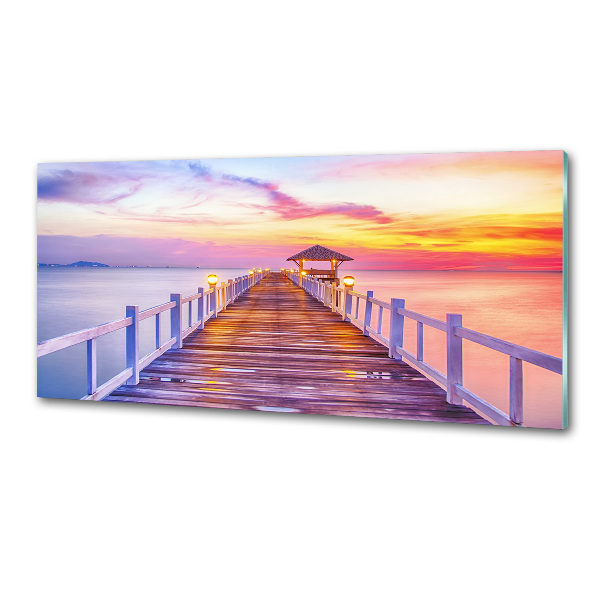 Spatscherm keuken Houten steiger