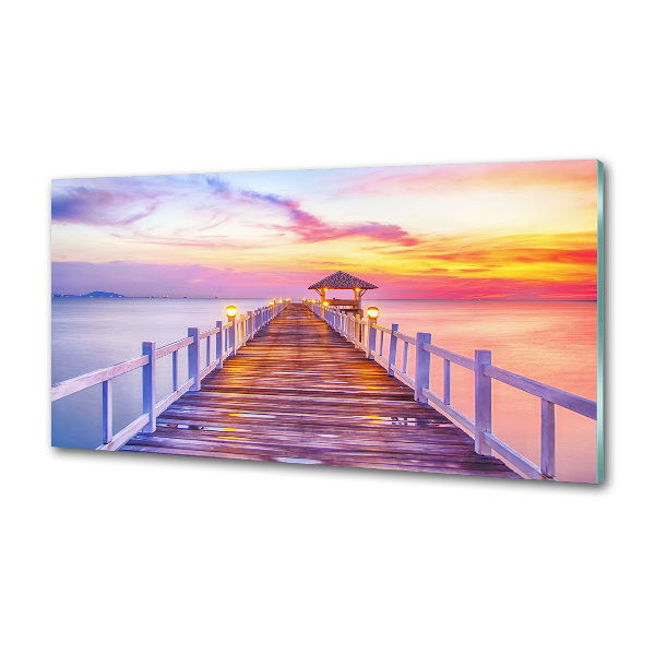 Spatscherm keuken Houten steiger