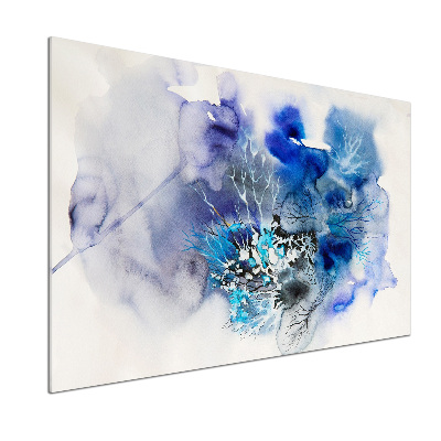 Glazen achterwand keuken Abstracte bloemen