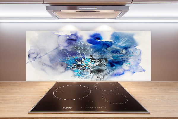 Glazen achterwand keuken Abstracte bloemen