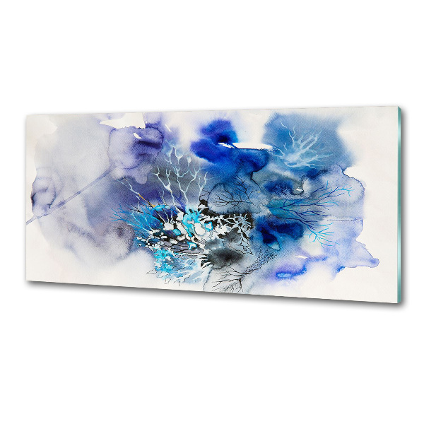 Glazen achterwand keuken Abstracte bloemen