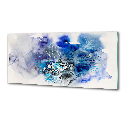 Glazen achterwand keuken Abstracte bloemen