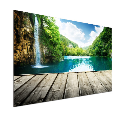 Spatplaat keuken Waterval in het bos